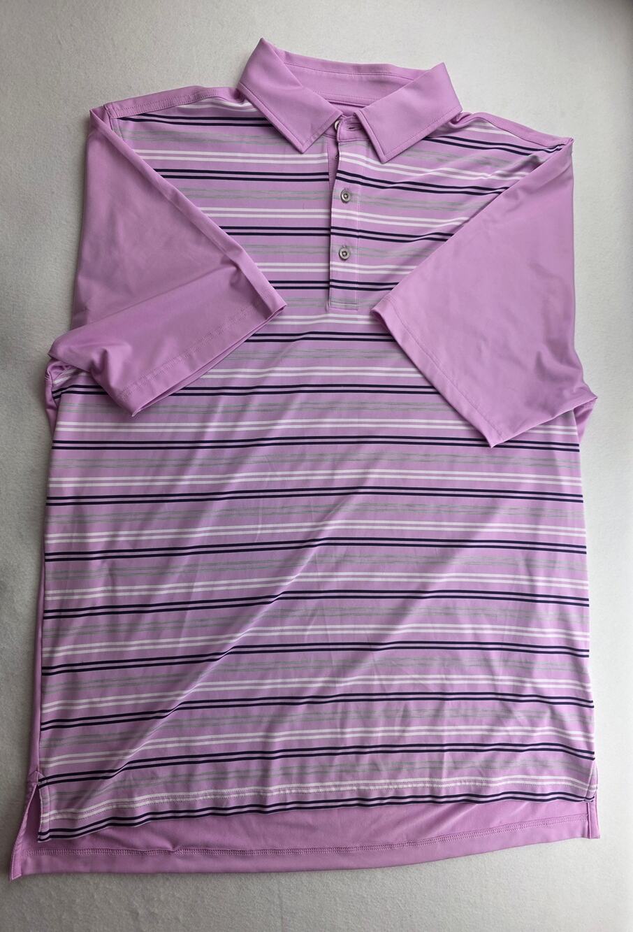 Bobby Jones Pink Striped X-H20 Polo Size XL